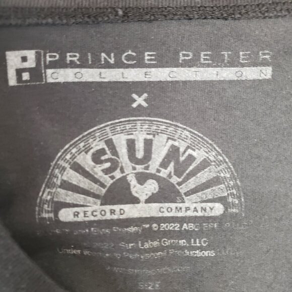 Prince‎ Peter Elvis Presley Tee Shirt Top XL Womens Stars Short Sleeves Black - Picture 3 of 10